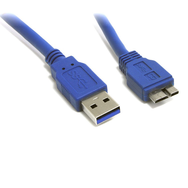 8Ware USB 3.0 Cable 2m USB A to Micro-USB B Male to Male Blue 8Ware USB 3.0 Cable 2m USB A to Micro-USB B Male to Male Blue